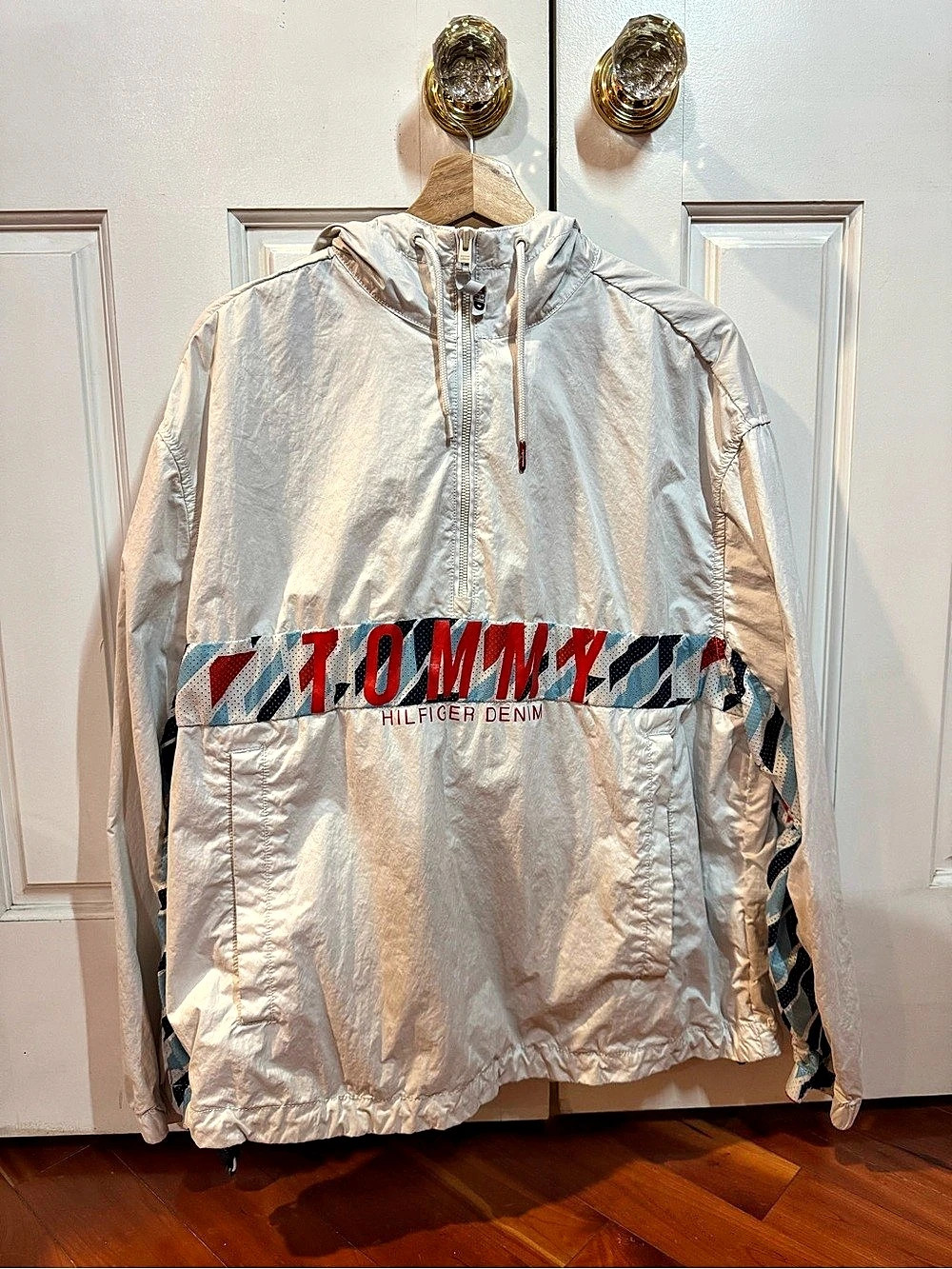 Tommy Hilfiger Denim Logo Tape Anorak Windbreaker Men's Size M